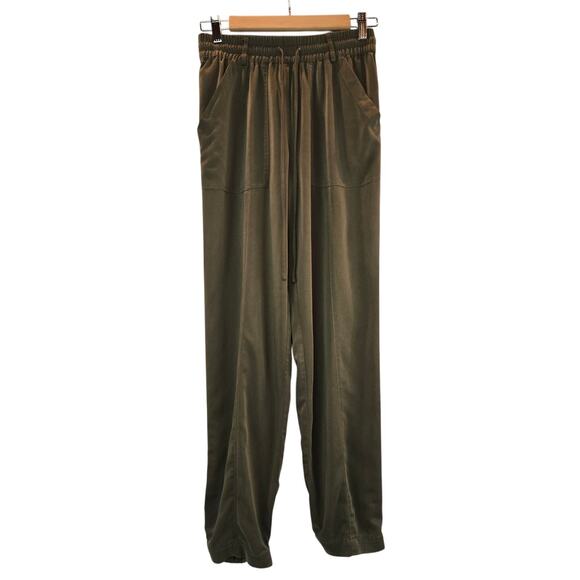 Current Air Los Angeles Modal Olive Green Joggers Pockets Drawstring Small - Picture 1 of 7